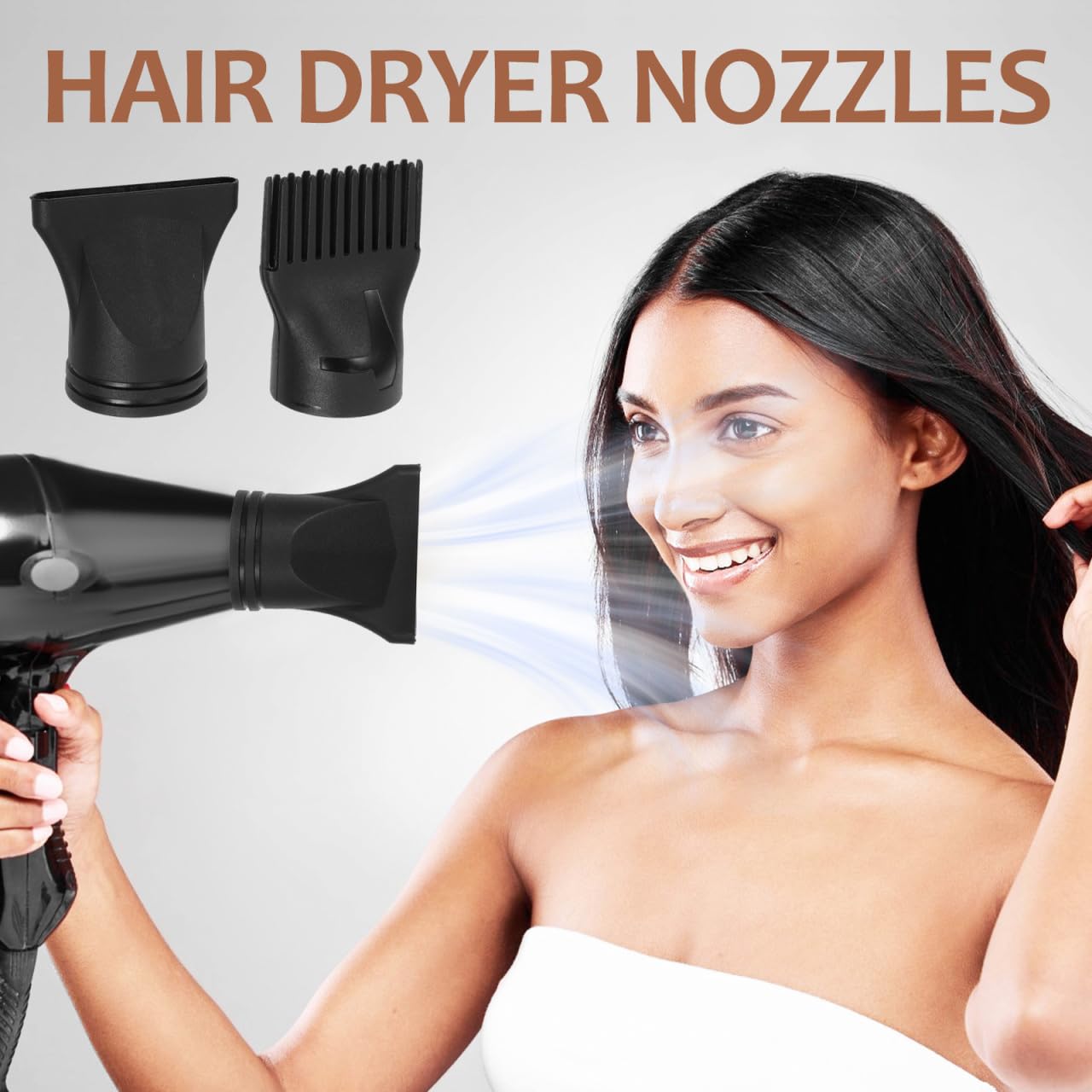 MAGICLULU styling comb attachment for hair dryer showing the durable high-temperature resistant teeth.