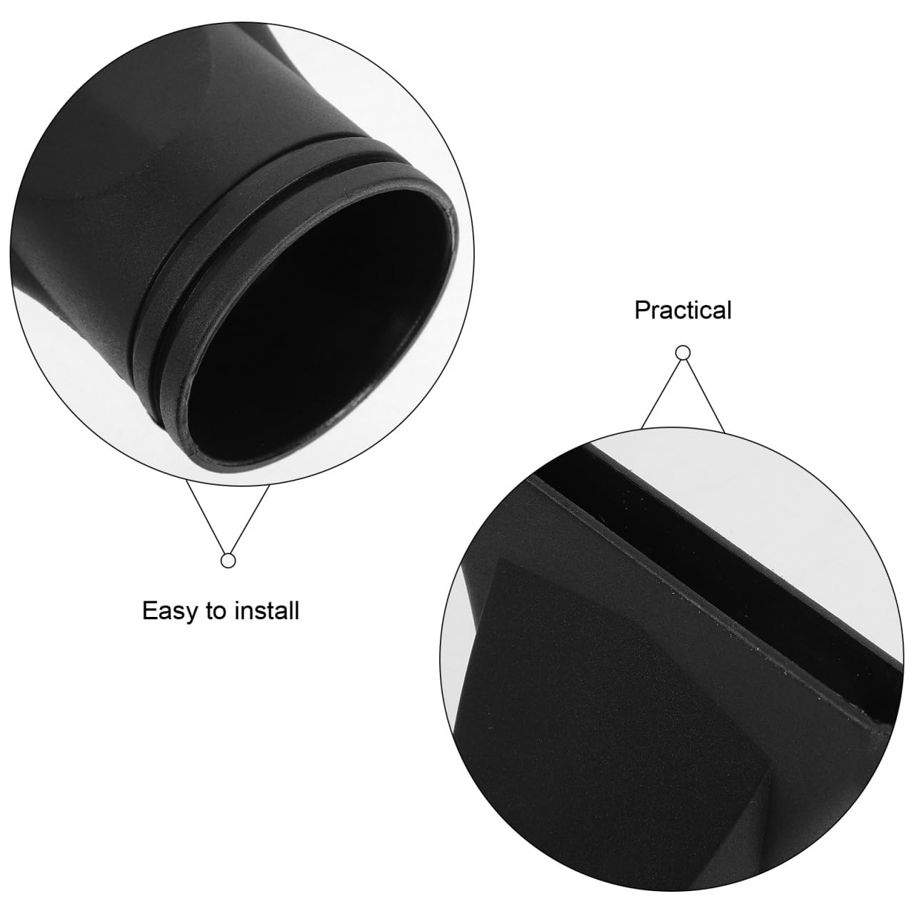 MAGICLULU professional hair styling nozzle set unboxed revealing both premium black plastic components.