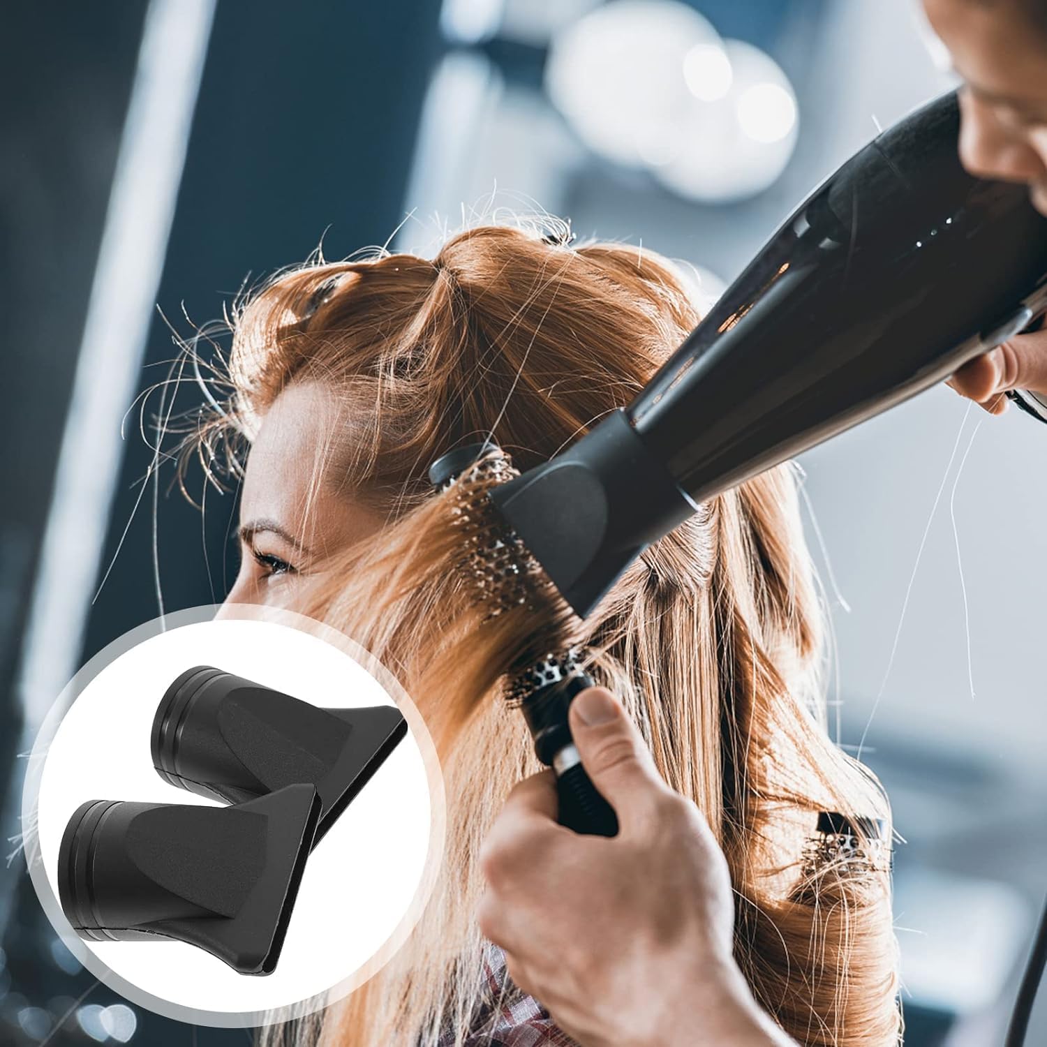 Dwuww professional blow dryer narrow concentrator side profile illustrating the sleek flat wind mouth design.