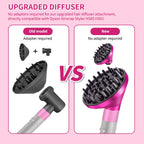 Expanded bowl design of the hair dryer converter attachment