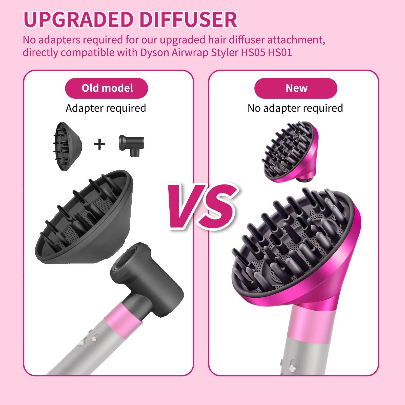 Side profile of the third party diffuser accessory compatible with models HS01 HS05 HS08