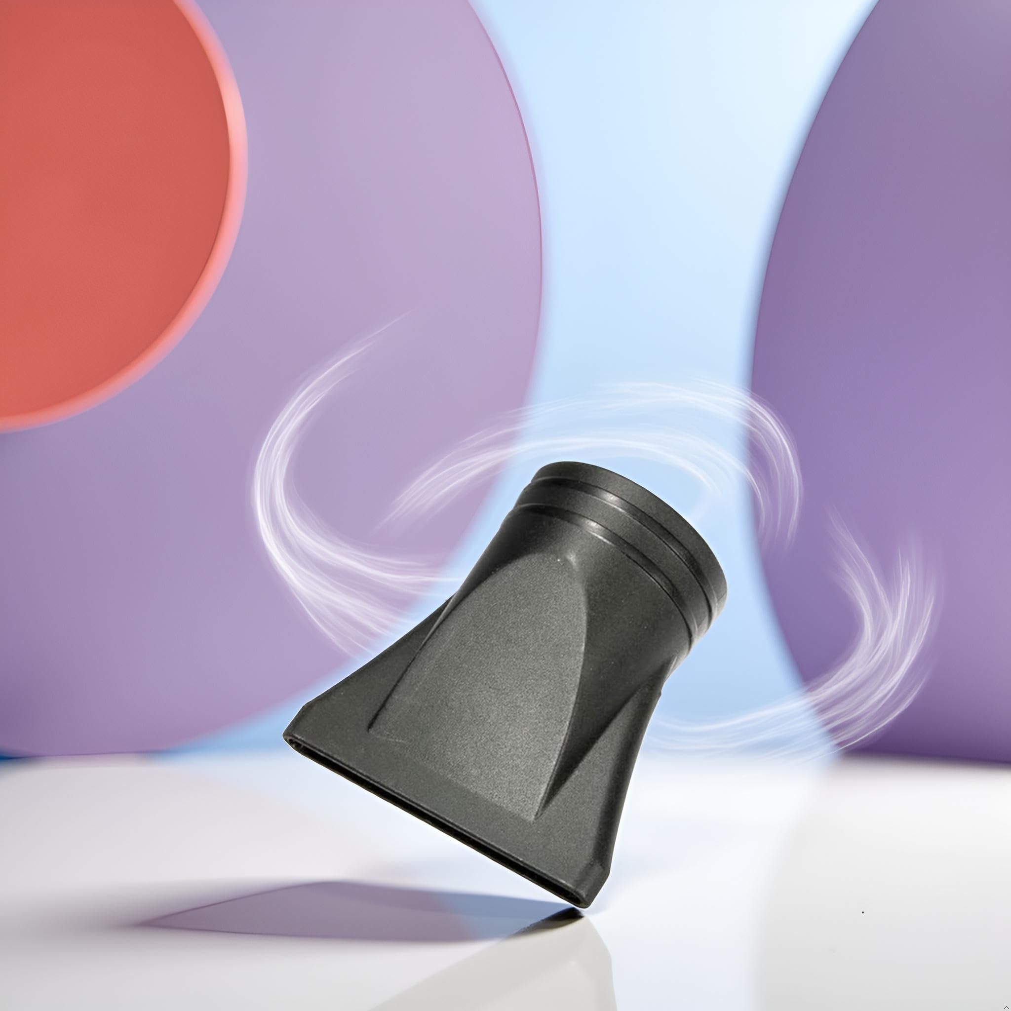 Wide design hairdressing tool nozzle attachment for professional hair styling precision.