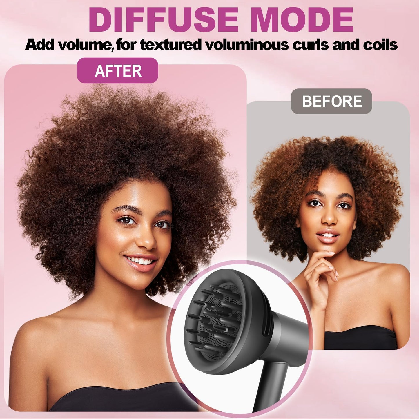 YTCHYYSK magnetic hair dryer nozzle showing close-up details of the durable composite materials.