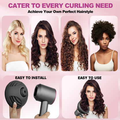 Diffuser attachment for coily hair showcasing the deep prong design for root volume enhancement.