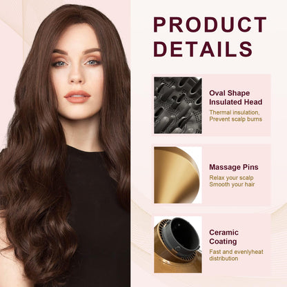 Textured curly hair styling nozzle attachment displaying the evenly spaced airflow vents.