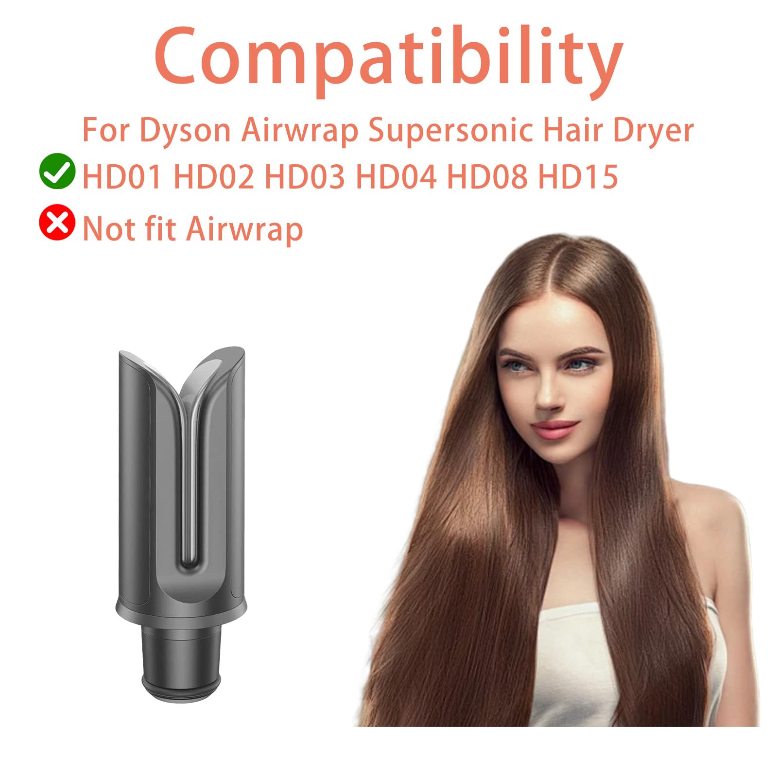 Dark grey styling straighten nozzle showing the V-shape clamp plates