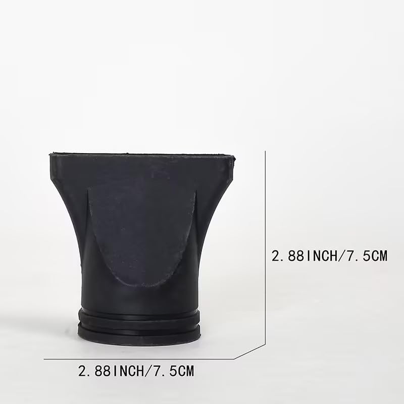 Black salon hairdryer attachment showcasing heavy duty heat resistant plastic construction