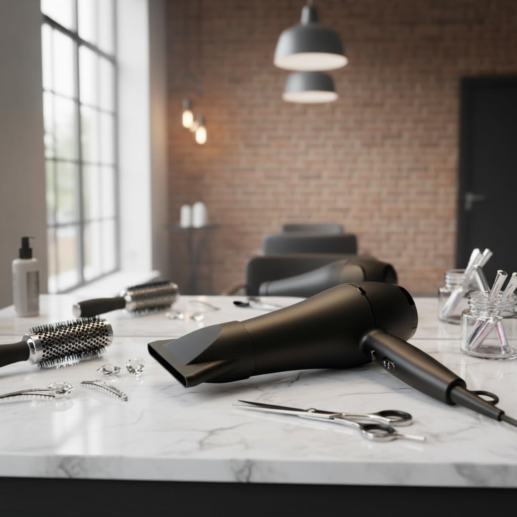 Universal replacement hairdressing nozzle illustrating the circular interface for blow dryers