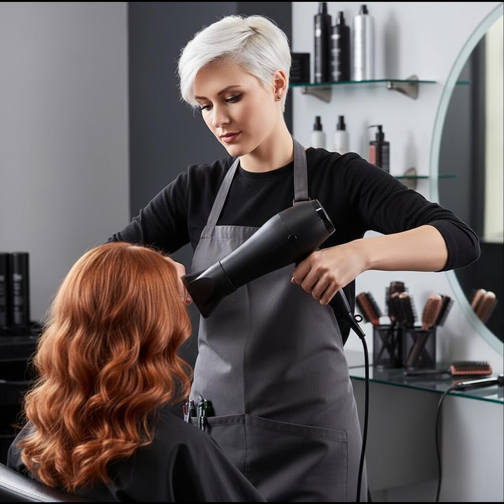 Side angle view of the professional wide concentrator tool for sleek blowouts