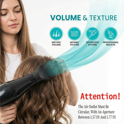 Black plastic hair concentrator nozzle replacement close up styling detail