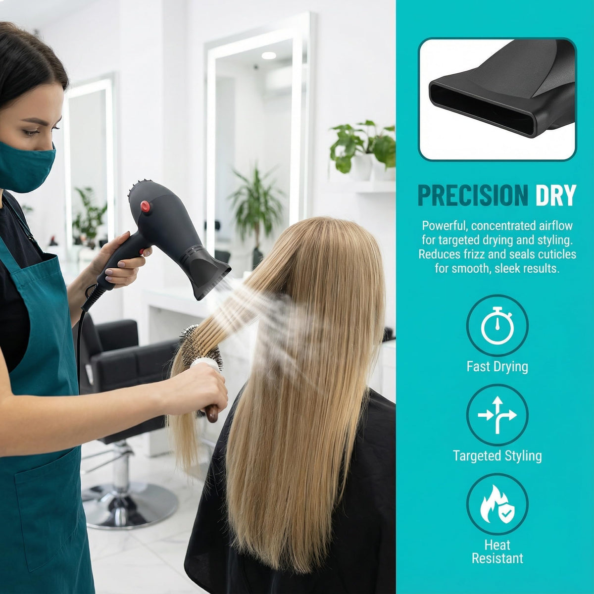 YAFIYGI hair dryer styling accessories in black plastic