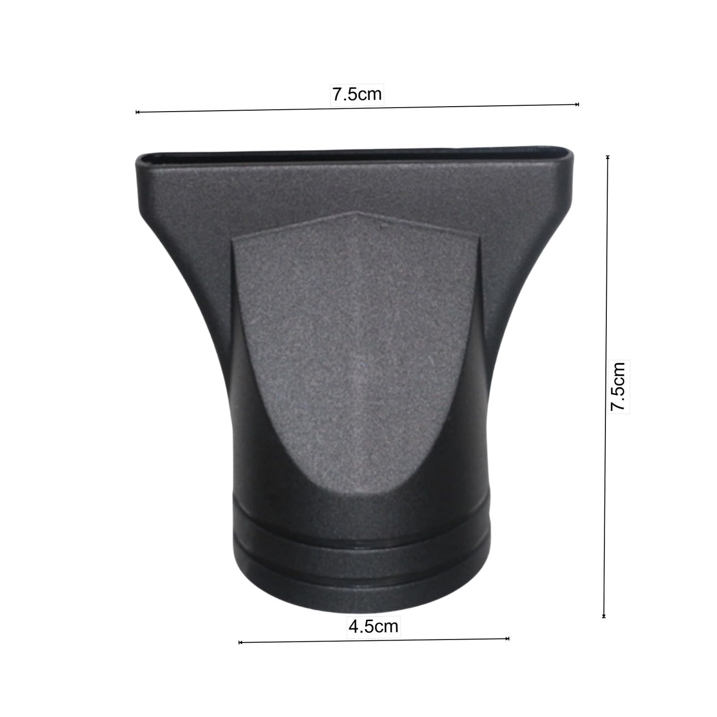Close up view of the 4.2 to 4.6 centimeters measurement guide on the plastic attachment
