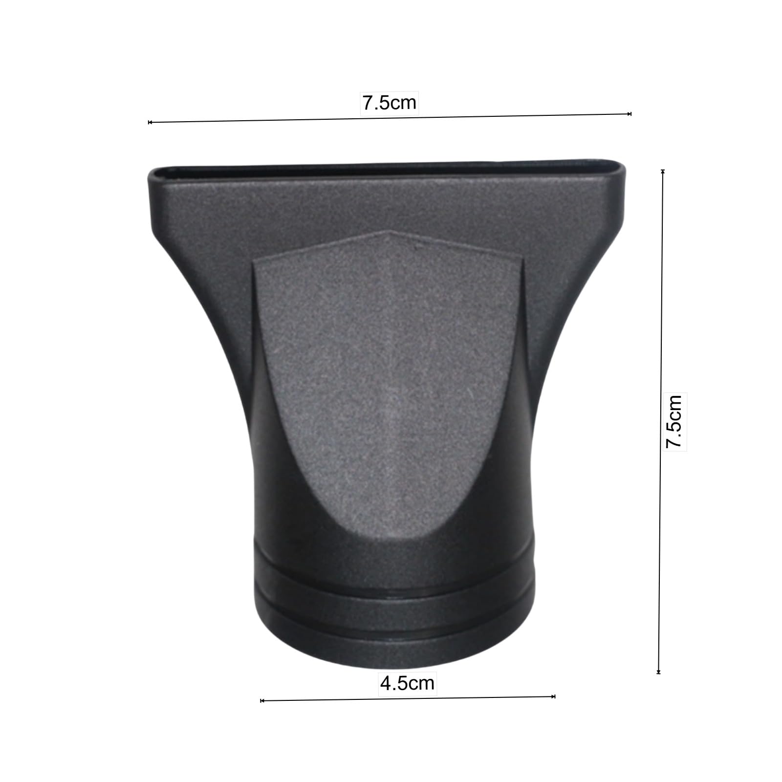 Close up view of the 4.2 to 4.6 centimeters measurement guide on the plastic attachment
