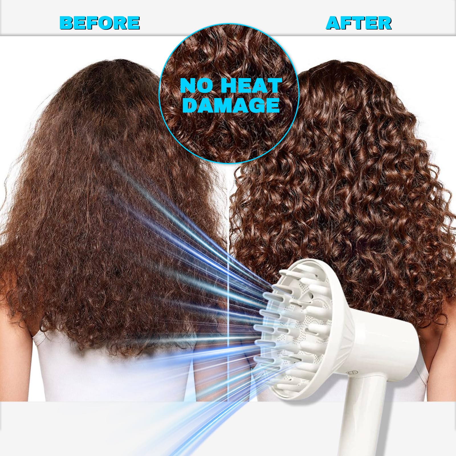 Heat resistant PA66 material construction on the 360 degree rotating hair accessory