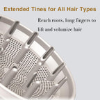 Niluks hair dryer diffuser attachment mounted on styling wand