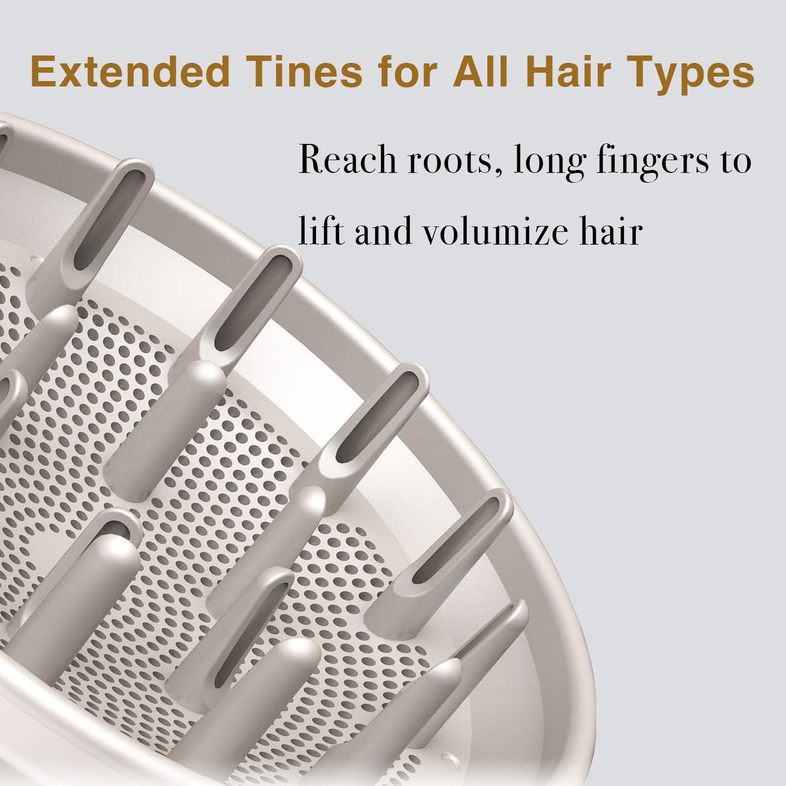 White extra large diffuser bowl attachment designed for rapid curly hair drying