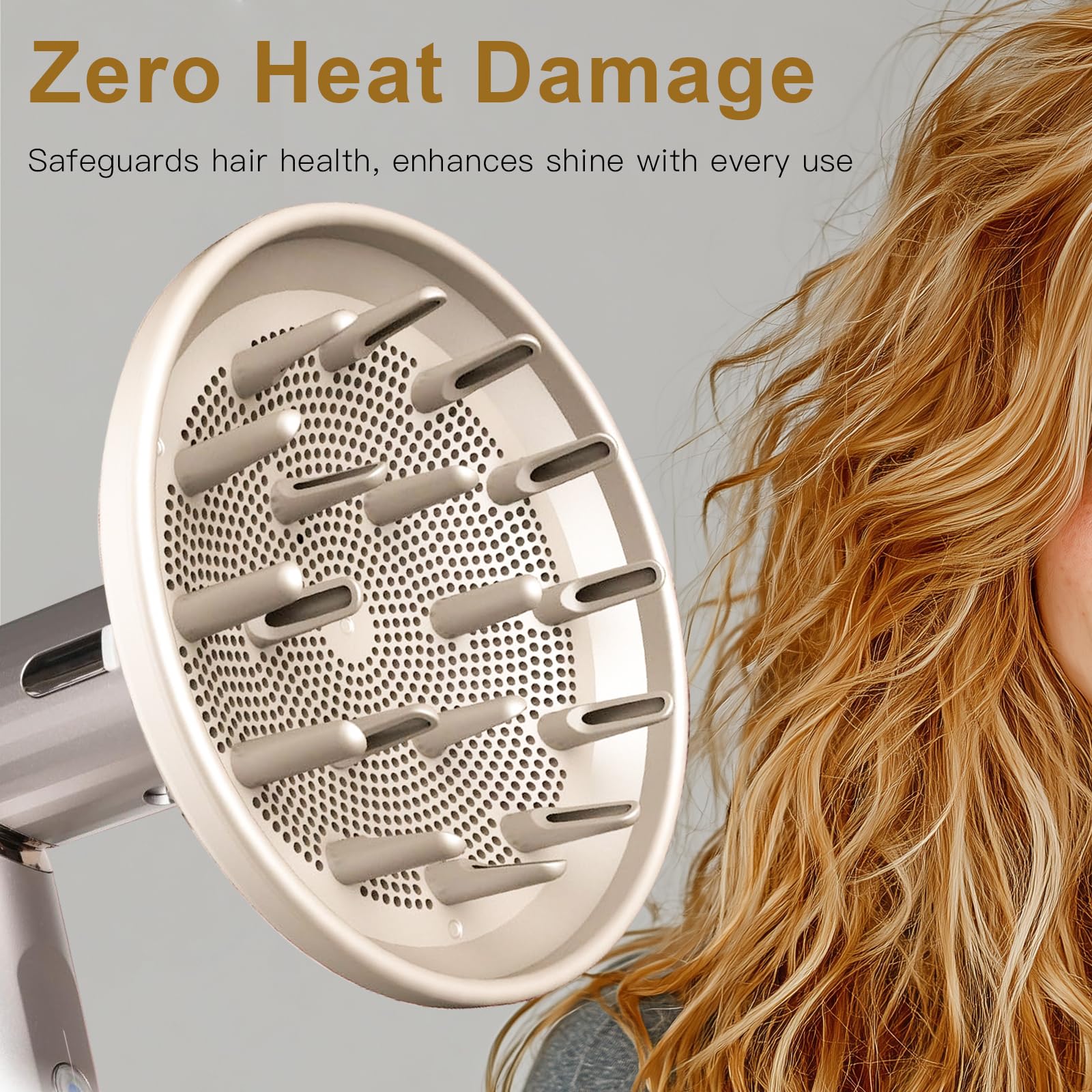 Side angle of the thermal protected diffuser attachment showing inner secure prongs