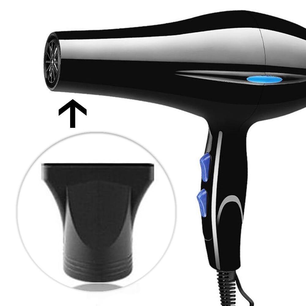 Durable heat resistant black plastic styling tools showing the forty five millimeter snap on interface mechanism up close