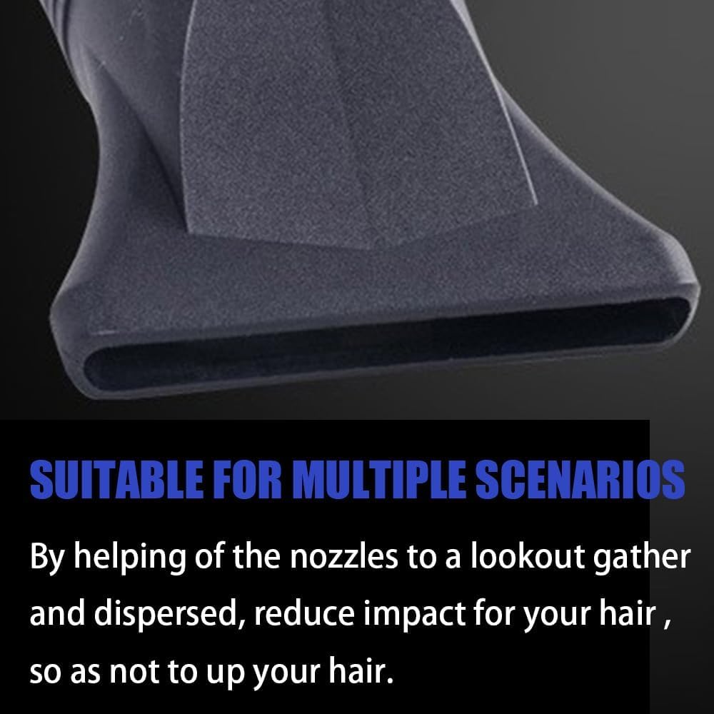 Four pieces of professional salon hairdressing concentrator nozzles laid out to show different sizing and airflow depths