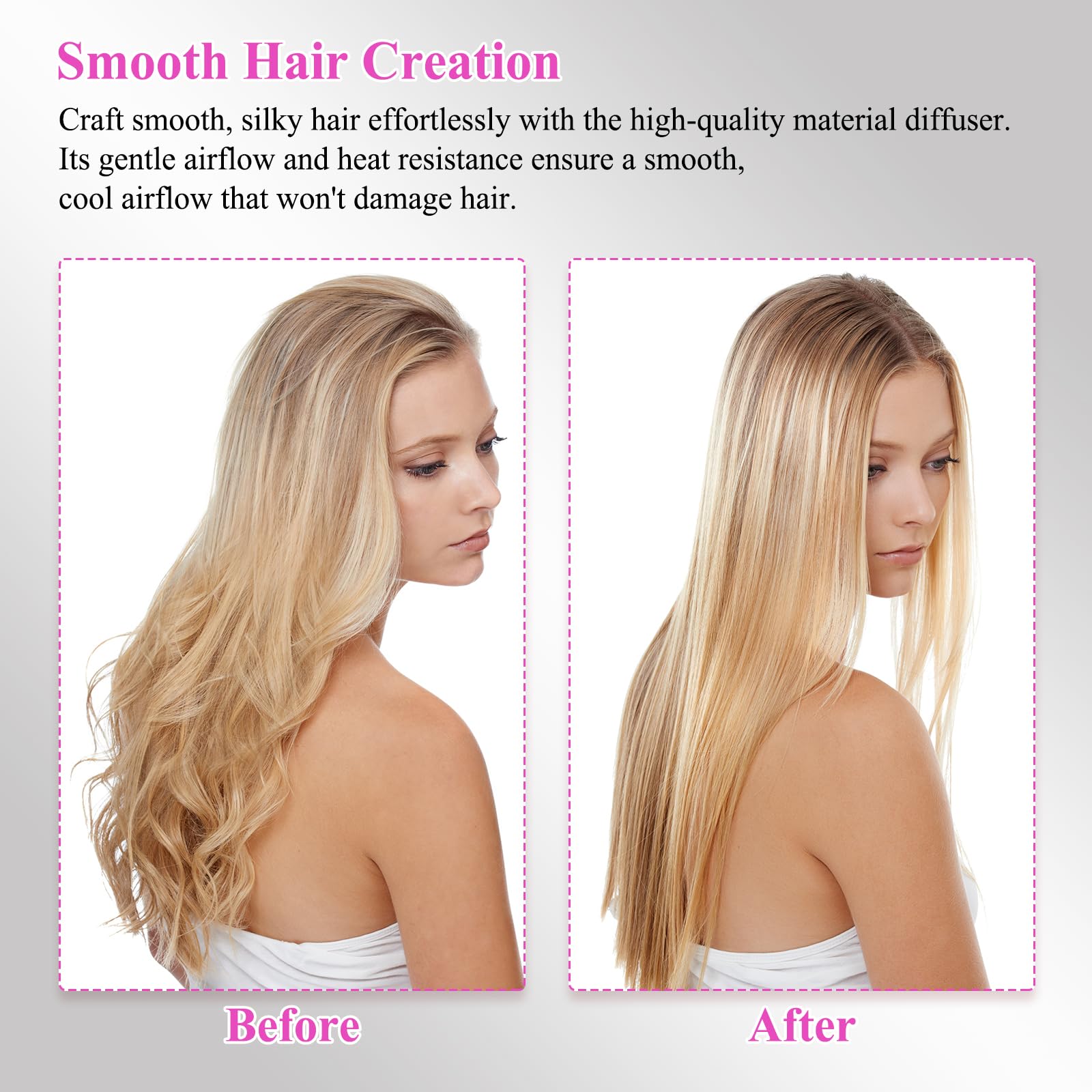 PUREGUST premium styling concentrator nozzle for salon quality blowouts at home