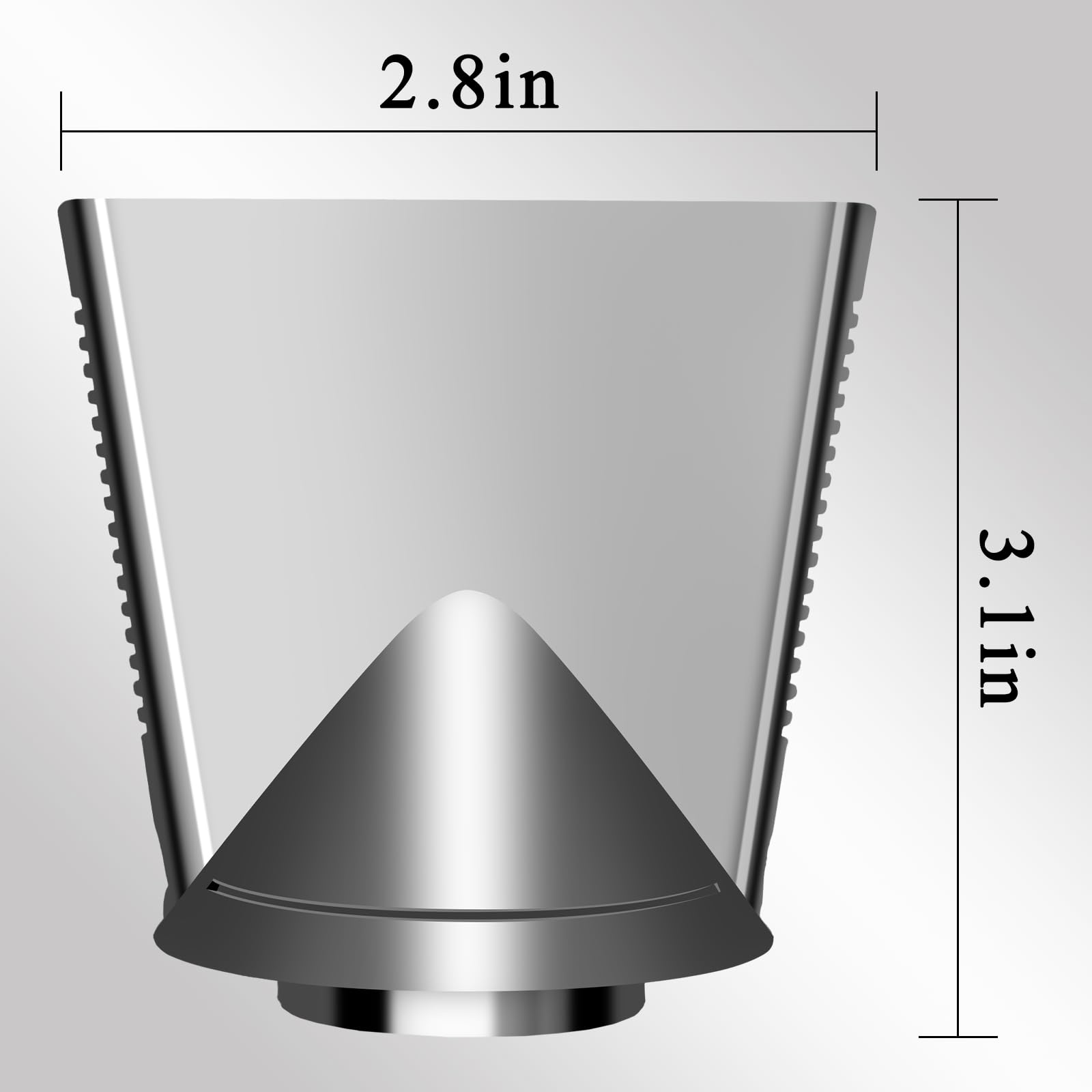 PUREGUST styling nozzle showcasing the sleek matte grey design and magnetic ring structure