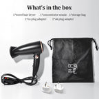 VGR professional hair dryer packaging and accessories layout
