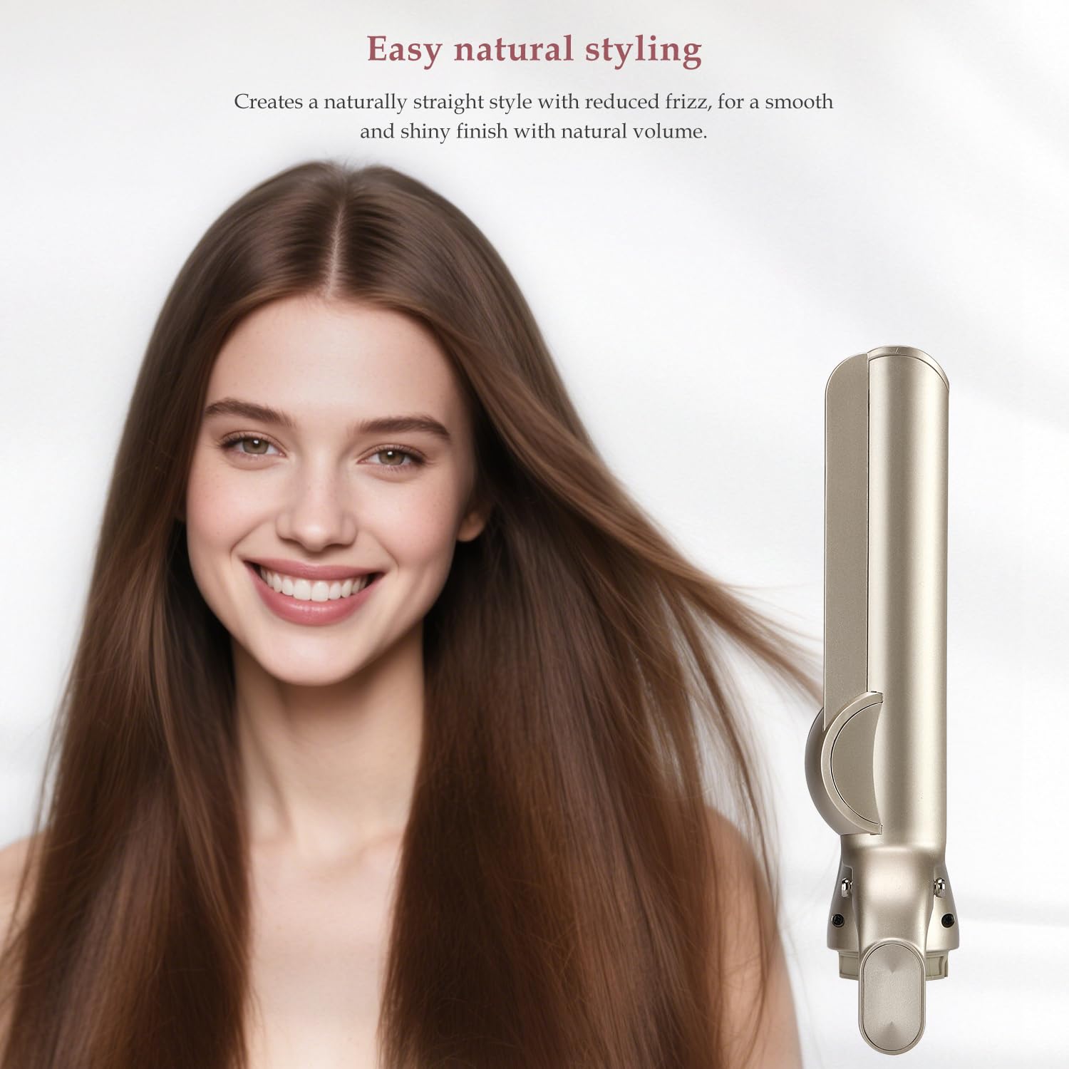 Champagne stone hair straightening attachment for styling tool