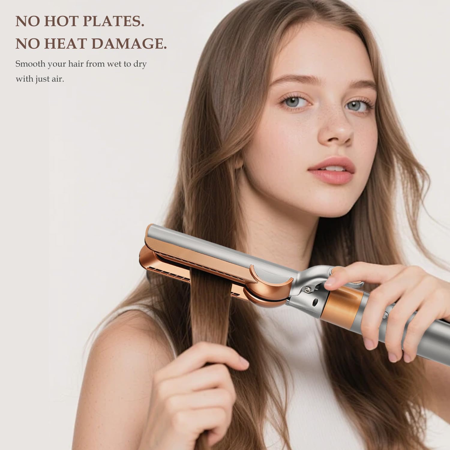 Premium copper color airflow attachment accessory for multi styler models close up look
