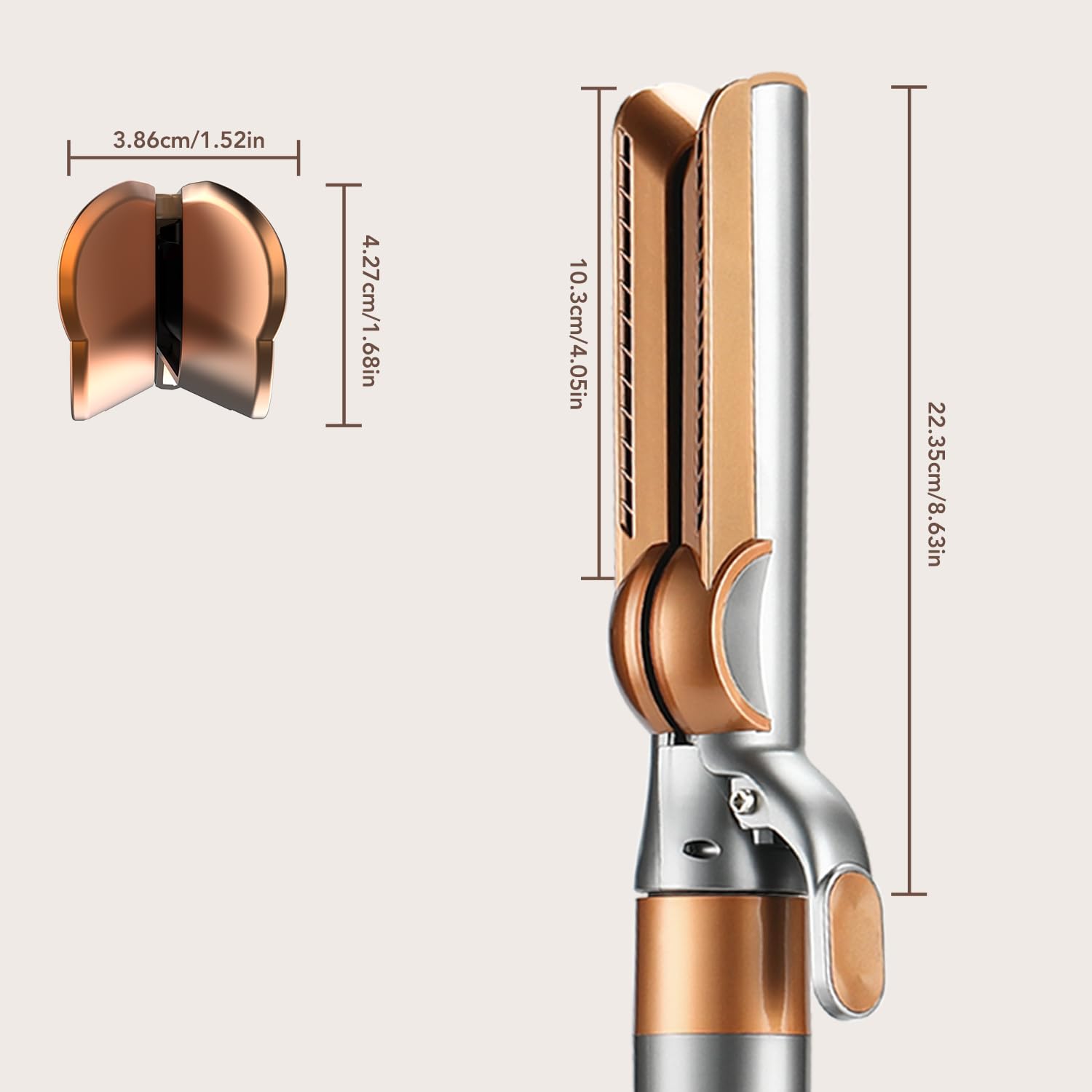 Imported sleek airflow distribution nozzle for professional at home hair straightening