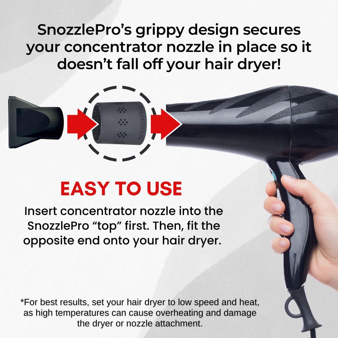 Close up view of the heat resistant silicone material on the Snozzle Pro universal attachment tool.