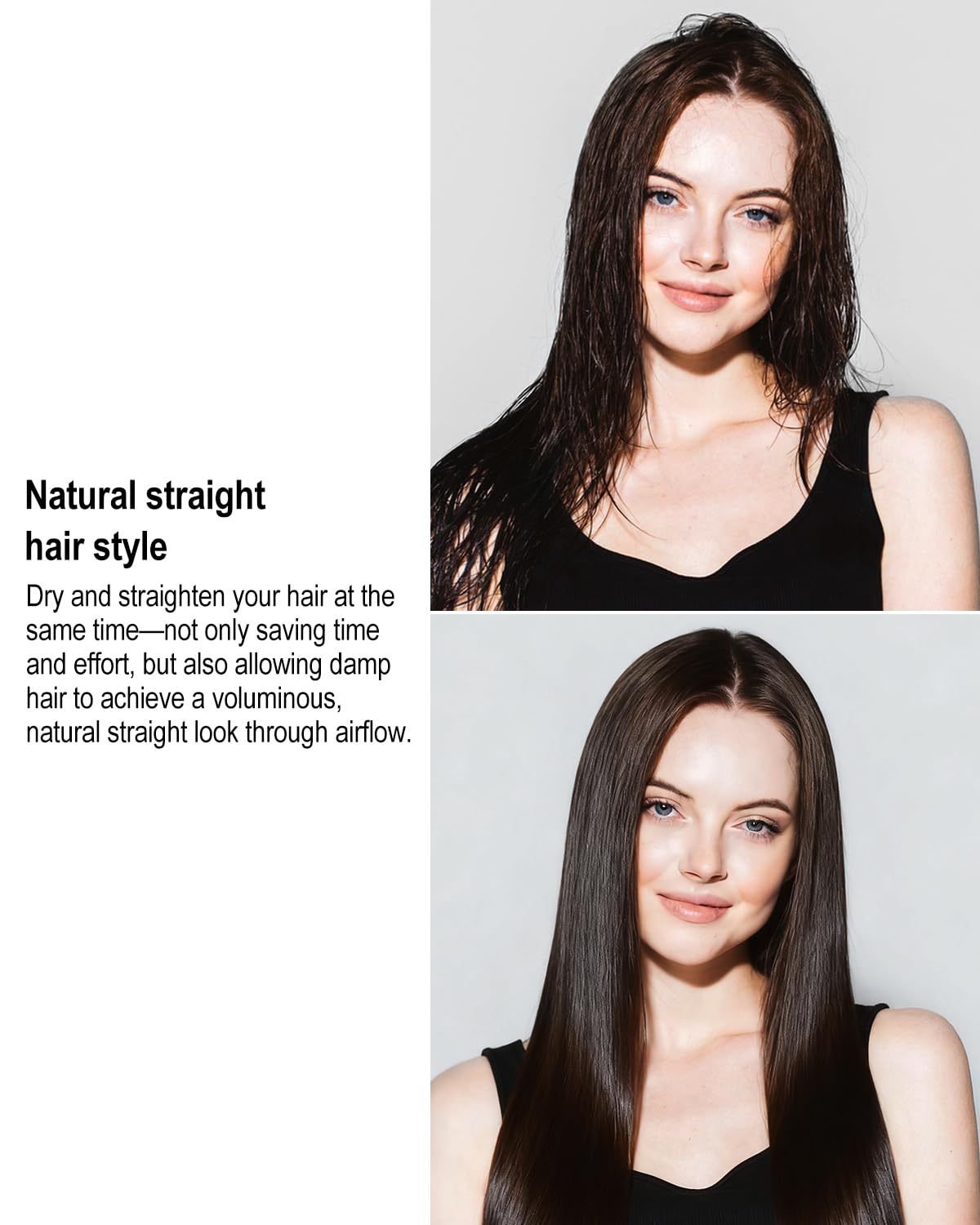 Side profile of Prussian Blue airflow styling accessory for hair