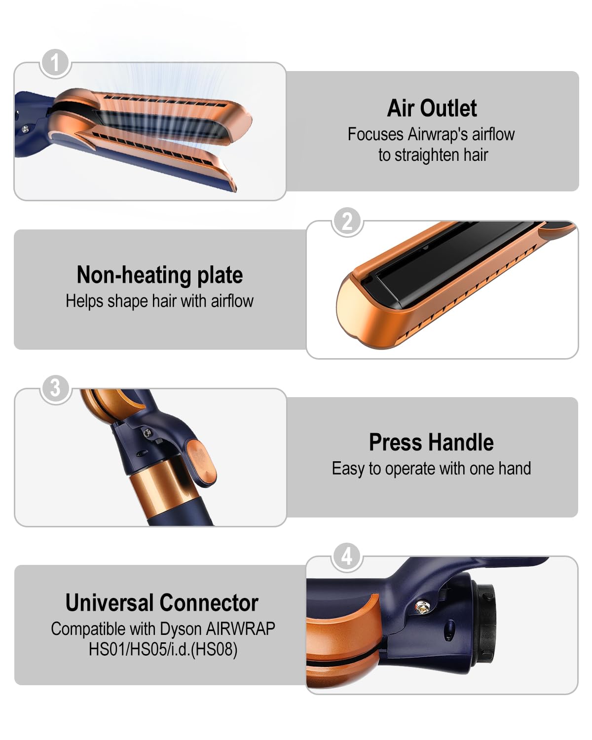 Detailed view of the connection point for Dyson Airwrap HS01 and HS05 models