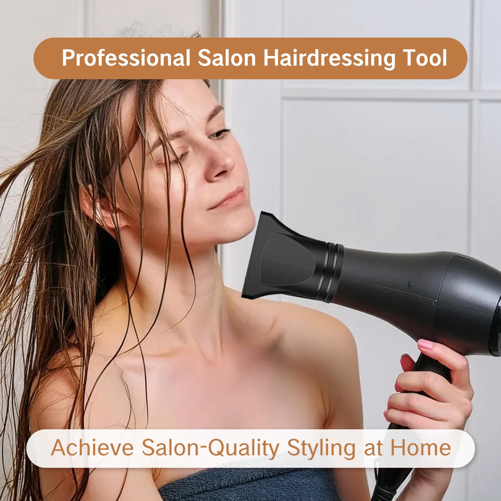 Top view of the high temperature resistant salon hair dryer nozzle attachment.
