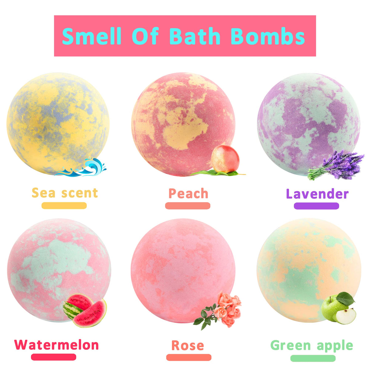 Mado unicorn bath bombs assorted fruity fizzies lineup