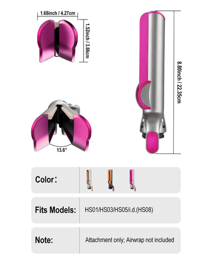 Compatibility view showing attachment fitting onto Airwrap base