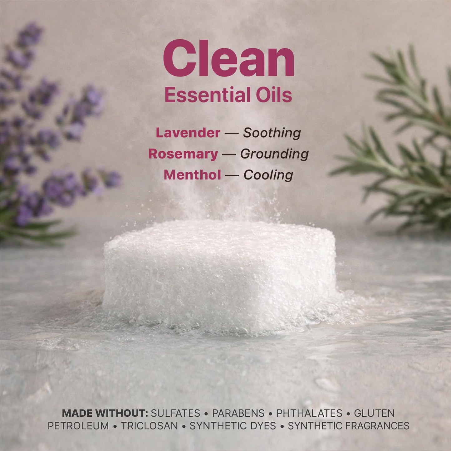 Close up of large shower tablets designed for adult aromatherapy routines