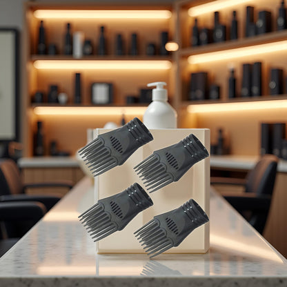 Four piece blow dryer attachment set for professional results