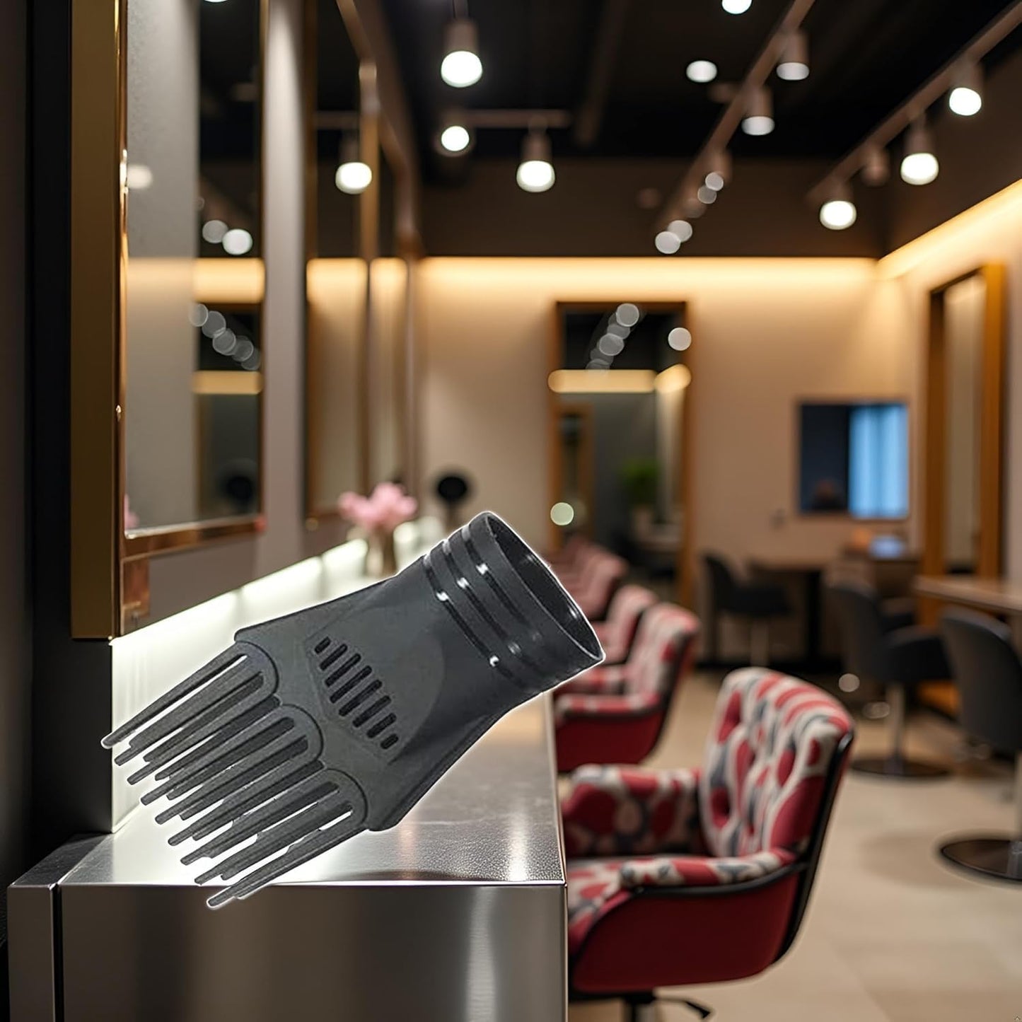 Side angle of Goudogedc universal blow dryer comb nozzle