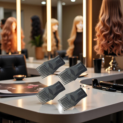 Black hair dryer comb nozzle attachment for natural hair