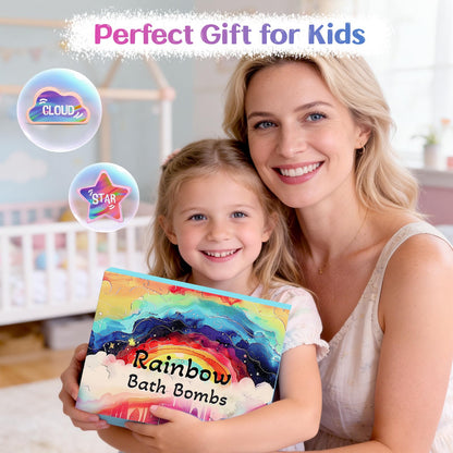 USA imported authentic kid safe bath fizzies being dropped into a warm bathtub for bubble fun