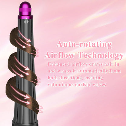 Detailed view of Zephblow curling barrel and adapter set