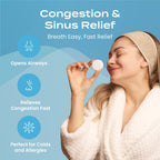 Close up view of individually wrapped shower steamer tablets