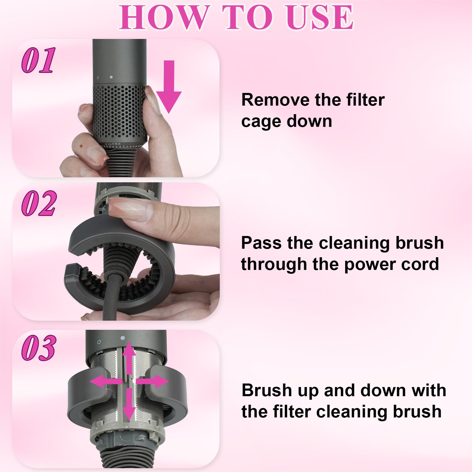 Maycreate cleaning tool attached to Dyson Supersonic handle