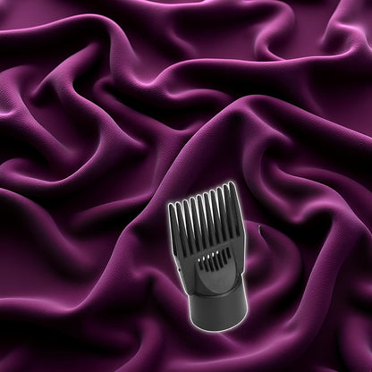 Close up of comb teeth on universal hair dryer attachment