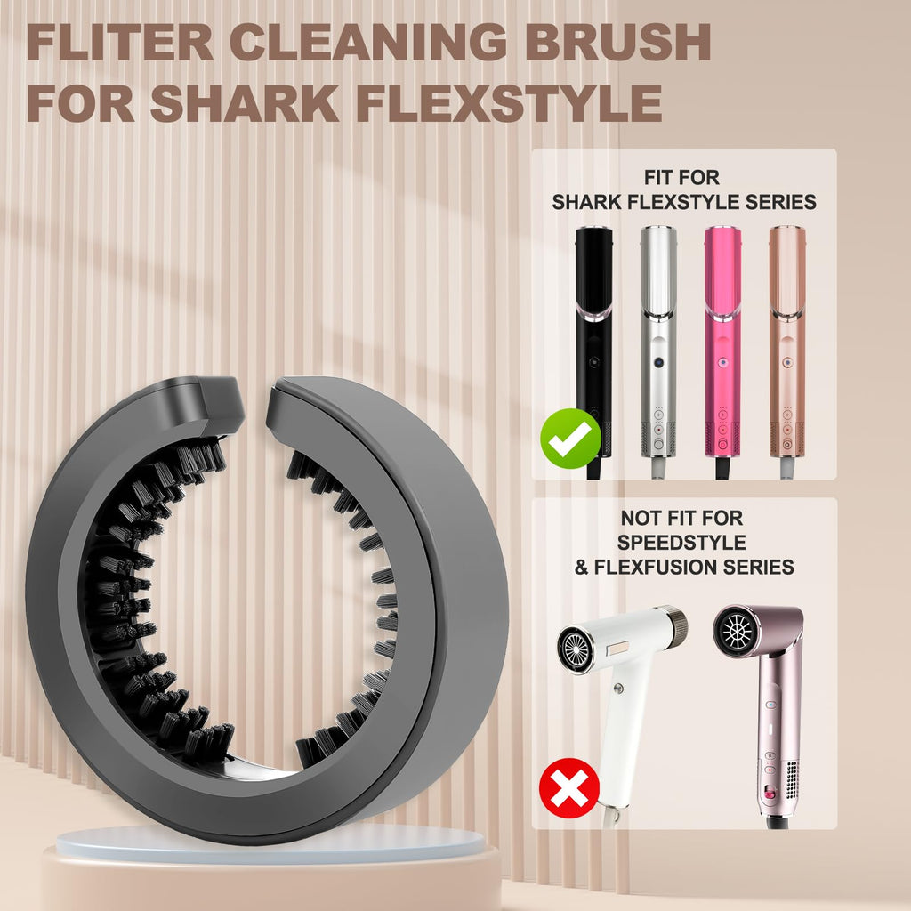 Close up of Shark Flexstyle filter cleaning brush attachment