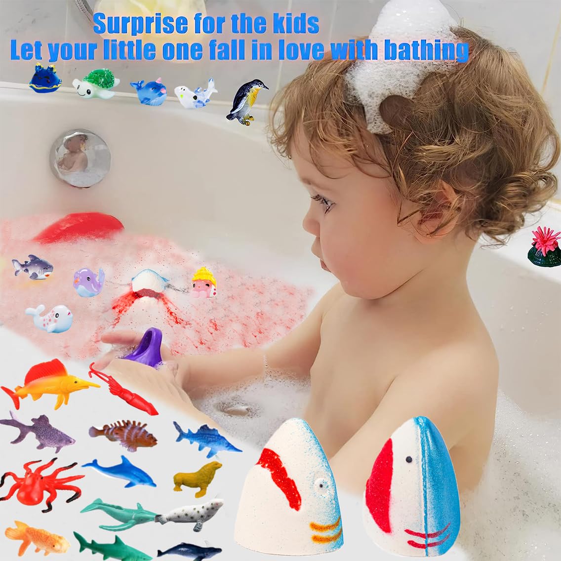 Organic ingredients view showcasing natural shea butter and coconut oil used in kids bath toys.