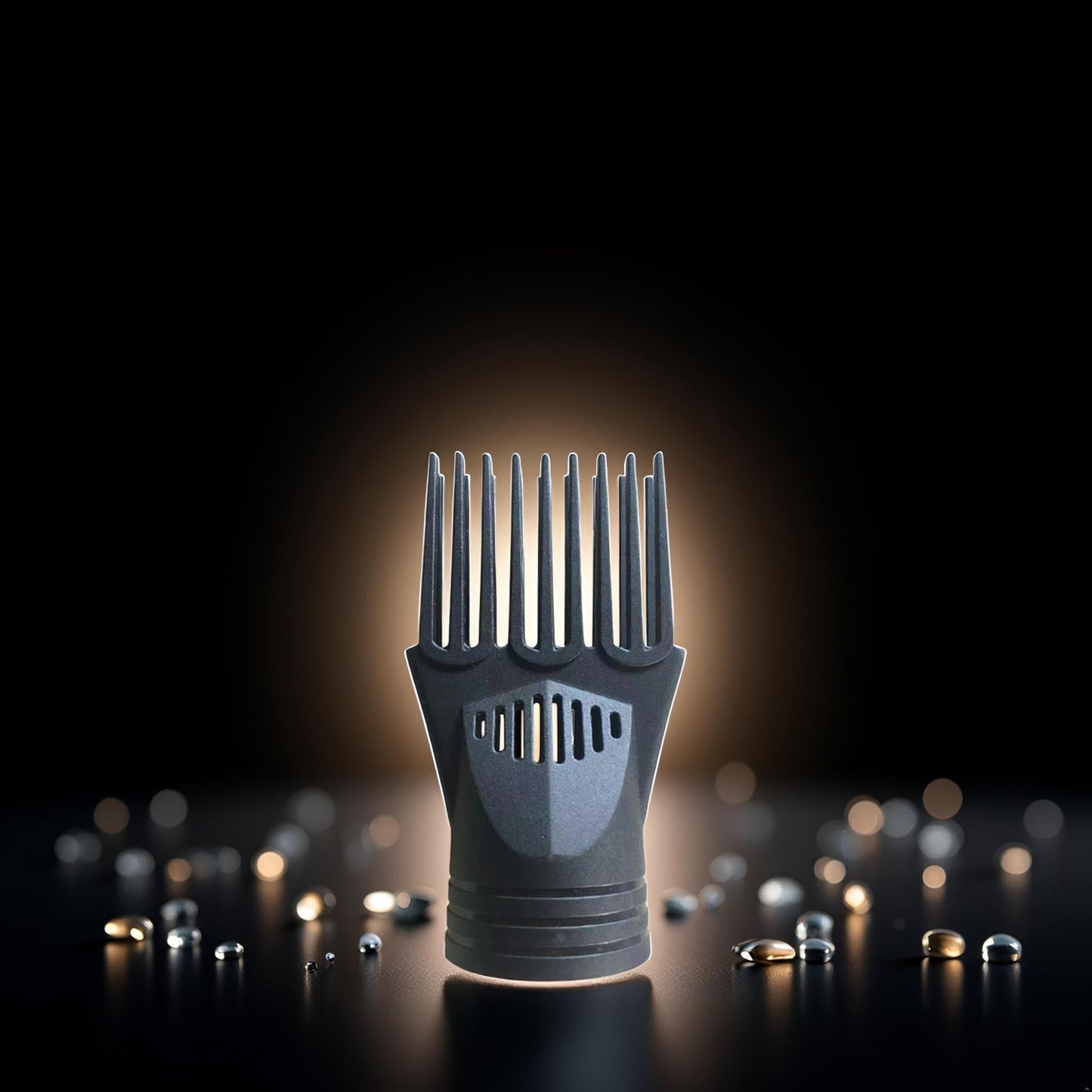 Heat resistant hair dryer nozzle attachment for curly hair