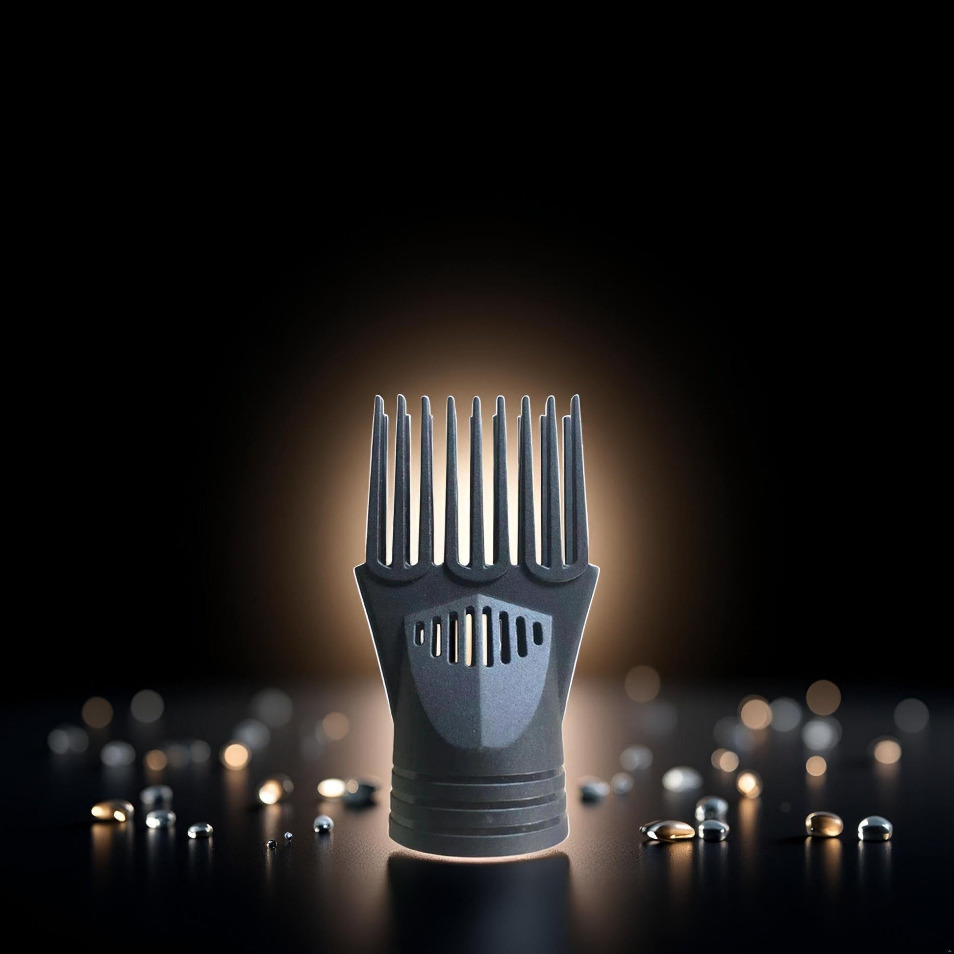 Heat resistant hair dryer nozzle attachment for curly hair
