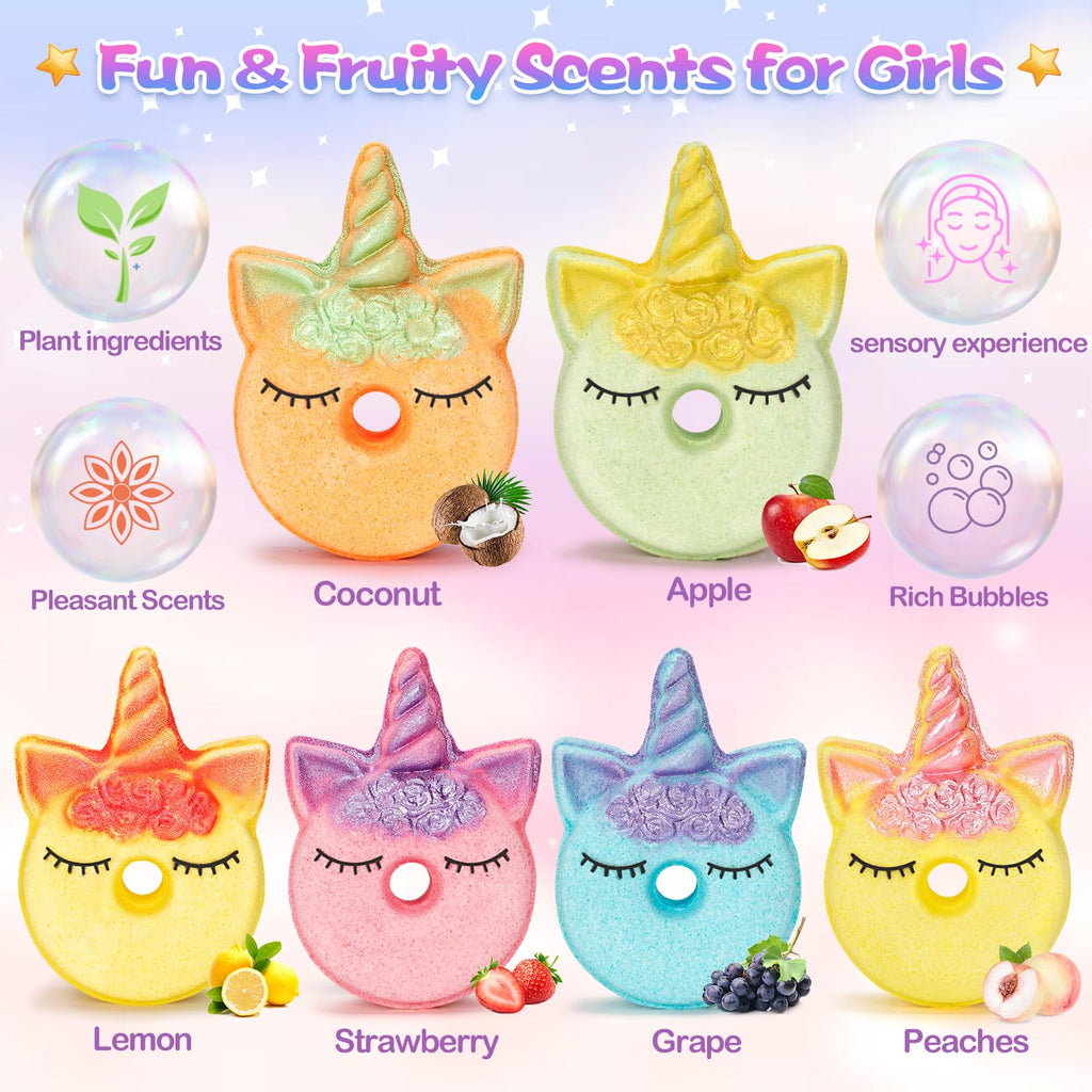 Dissolving bath bomb in warm water revealing a hidden collectible toy.