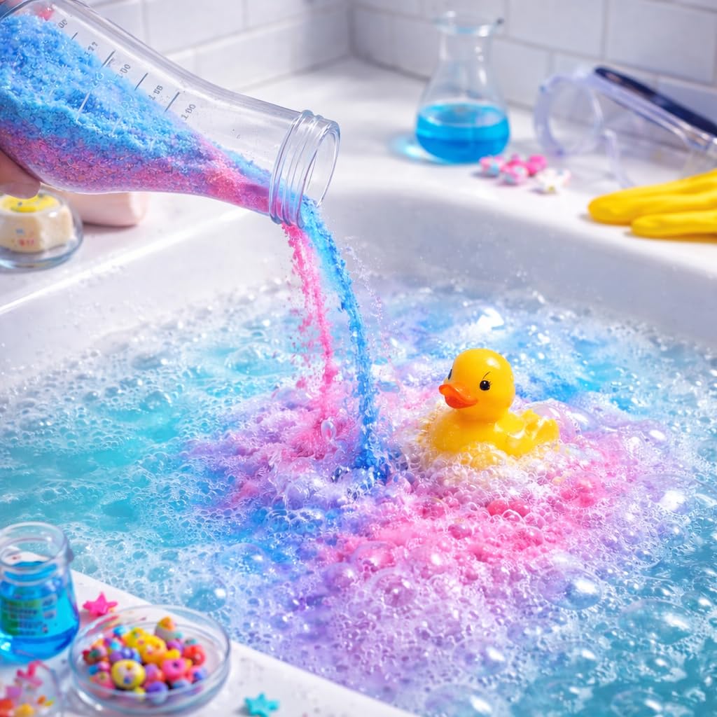 ZenseMe kids bath set lifestyle and product arrangement